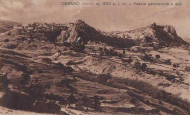 Cartolina d'epoca di Cesar� citt� montana dell'entroterra Messinese