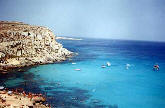 La spiaggia di Cala Rossa di Favignana