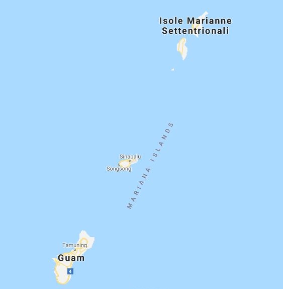 Cartina geografica mappa - Isole Marianne Settentrionali Carta capitale Saipan
