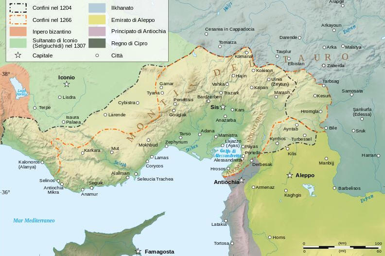 Cartina geografica della Georgia. Map of Georgia - carta o mappa. La capitale � Tbilisi